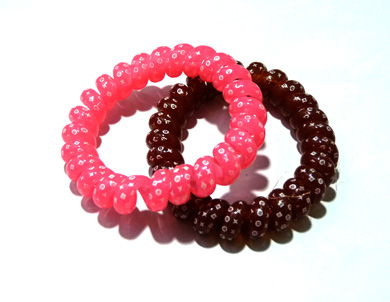 印花圆点电话线发圈（特大加粗三角型）