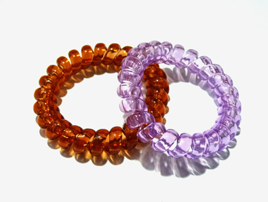 糖果色透明电话线发圈（特大）