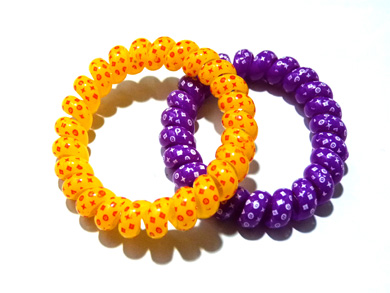 印花圆点电话线发圈（特大加粗三角型）