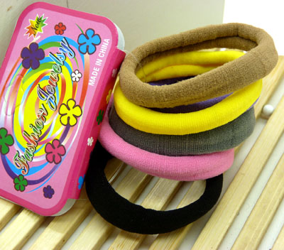 韩国进口 优质套装无缝接口皮圈 6根装高弹皮筋 发圈 打底圈