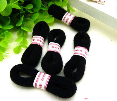 正品七彩糖果/无缝高弹发绳/大为卡-纯黑色