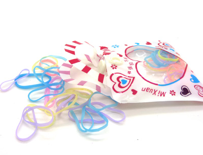 韩版进口强拉不断TPU发圈皮筋发绳 头饰可爱包包发圈发饰