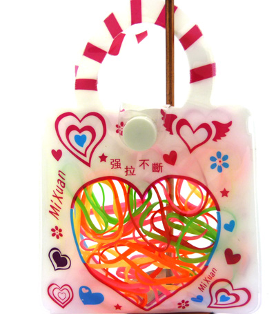 韩版进口强拉不断TPU发圈皮筋发绳 头饰可爱包包发圈发饰