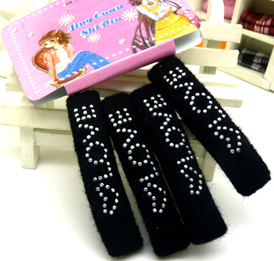 韩国荧光色发圈头绳 镶钻  糖果色 发绳 皮筋一卡4个装