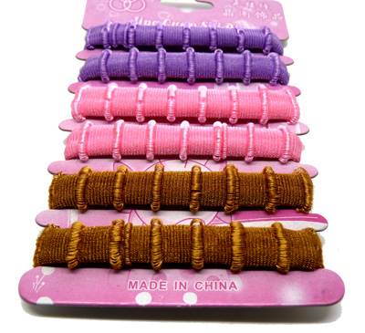 热销出口韩版高弹性发饰品 发圈发绳头绳皮筋头饰 竹节皮筋