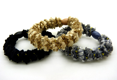 韩国正品时尚发圈 韩版古朴色毛毛虫皮筋  时尚头饰发圈