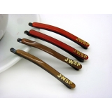 韩国清新糖果色磨砂一字夹 盘发实用边夹发夹发卡对夹学院风 （一对）