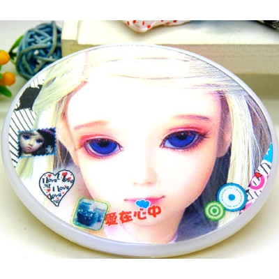 日韩镜梳组合 精美化妆镜子/梳子组合套装 迷你可爱卡通随手镜梳组合----323镜梳组合