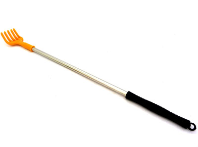 不求人 钢管抓痒扒 痒痒挠 金属抓背按摩器 老头乐----钢管柄带手痒痒挠	