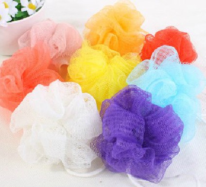 2014特价商品 浴花   多彩沐浴球   /沐浴花