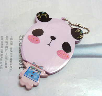 卡通可爱熊猫带梳小镜（602）