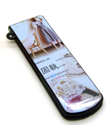 非主流折叠式梳子 带镜梳子 便携式镜梳----0344黑不加梳