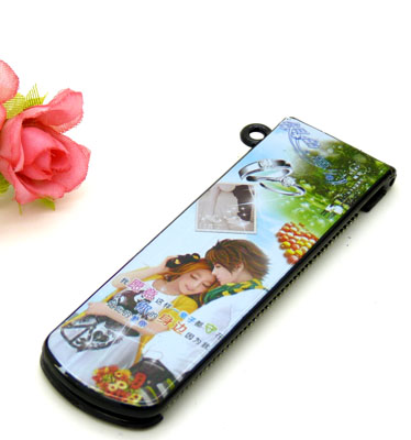 非主流折叠式梳子 带镜梳子 便携式镜梳----0344黑不加梳