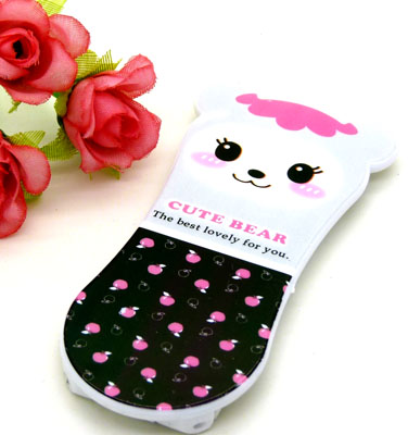 小熊便携卡通梳子 钢齿小梳 化妆梳 折叠式梳子 镜梳套装----0855卡通铁齿带镜梳