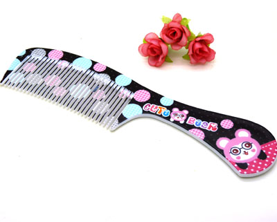 可爱彩色卡通宽齿梳 卷发梳 大梳子 直发梳 洗澡梳----8801梳
