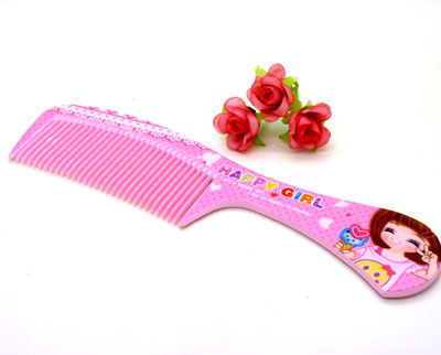 可爱彩色卡通宽齿梳 卷发梳 大梳子 直发梳 洗澡梳----8801梳