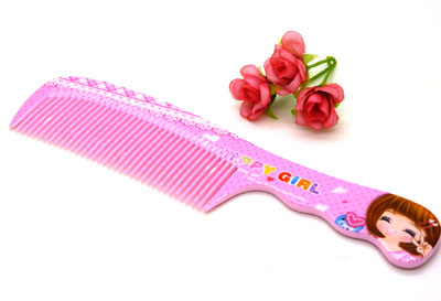 可爱彩色卡通宽齿梳 卷发梳 大梳子 直发梳 洗澡梳----8801梳