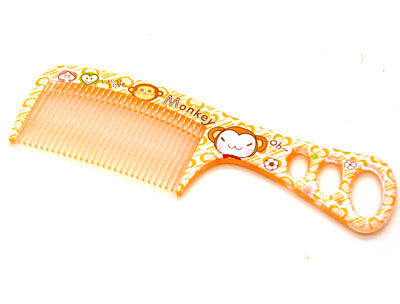 可爱卡通彩色宽齿梳 大梳子 直发梳 洗澡梳 家用头梳----1603小猴梳