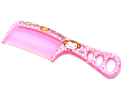 可爱卡通彩色宽齿梳 大梳子 直发梳 洗澡梳 家用头梳----1603小猴梳