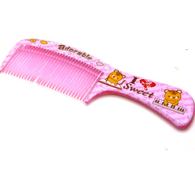 可爱小熊彩色卡通宽齿梳 大梳子 直发梳 洗澡梳 家用头梳----1602卡通梳
