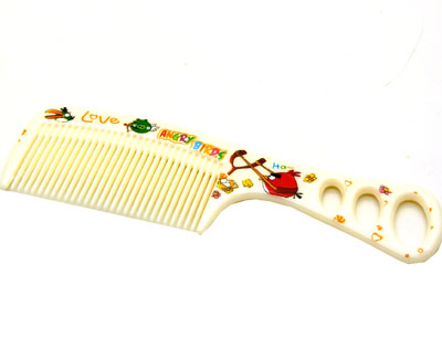 愤怒小鸟彩色卡通宽齿梳 大梳子 直发梳 洗澡梳 家用头梳----3103卡通梳