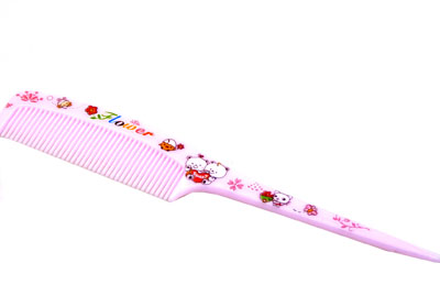 可爱耐热防静电 家用美发分针梳子 化妆梳平梳美发梳理发梳----3101美发分针