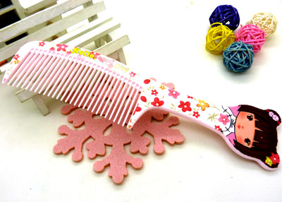 可爱卡通彩色卡通直发梳 家用梳 化妆梳 时尚发梳 日用梳子----大卡通梳