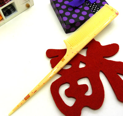 可爱圆点耐热防静电 家用美发分针梳子 化妆梳平梳美发梳理发梳----918A分针梳