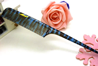 个性豹纹耐热防静电 家用美发分针梳子 化妆梳平梳美发梳理发梳----0237豹纹分针梳