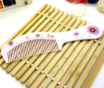 印花直发梳 日用梳子 化妆梳 家用梳 时尚发梳----1996梳