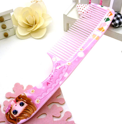 彩色卡通直发梳 日用梳子 大把化妆梳 家用梳 时尚发梳----0918梳