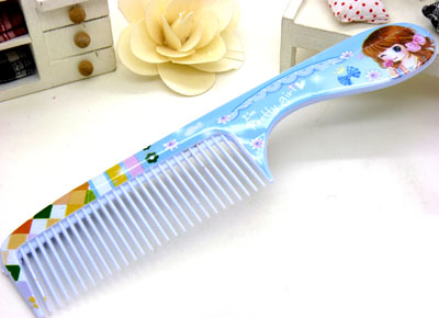彩色卡通直发梳 日用梳子 大把化妆梳 家用梳 时尚发梳----0918梳