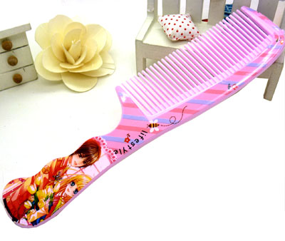 彩色卡通直发梳 日用梳子 大把化妆梳 家用梳 时尚发梳----0912梳