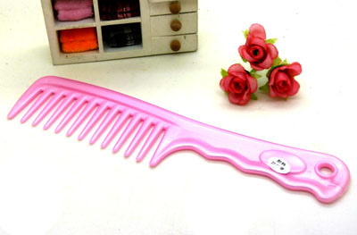 彩色宽齿梳 大梳子 直发梳  家用头梳----2049珠光梳