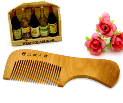 时尚发梳 耐热防静电 家用梳日用梳 直发梳----桃木14把梳