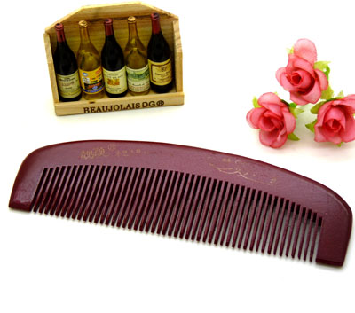 耐热防静电梳 家用梳 印花复古化妆梳 时尚发梳 直发梳----枣江漆月梳