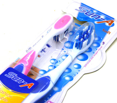韩式软毛 纳米牙刷 口腔清洁软毛牙刷---2支牙刷E-603