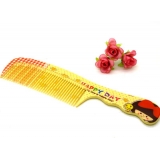 可爱彩色卡通宽齿梳 卷发梳 大梳子 直发梳 洗澡梳----8801梳