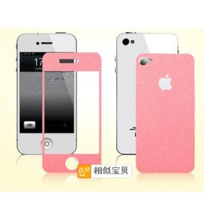 时尚个性iphone5s彩色贴膜 全身贴 彩色膜 闪钻 苹果贴膜 苹果5手机膜时尚贴