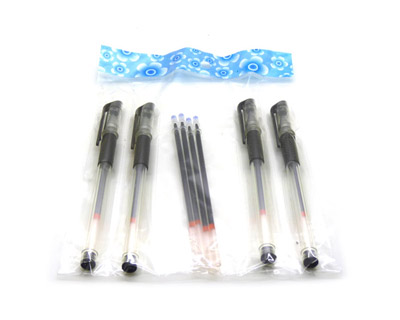 水性笔文具 学生中性笔水笔 0.5mm针头笔芯 -4+4中性笔