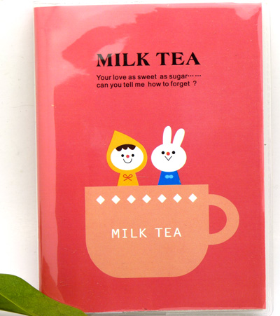 卡通胶套记事本 卡哇伊花边学习计划本 卡通可爱奶茶胶套本 WG-10315-100K