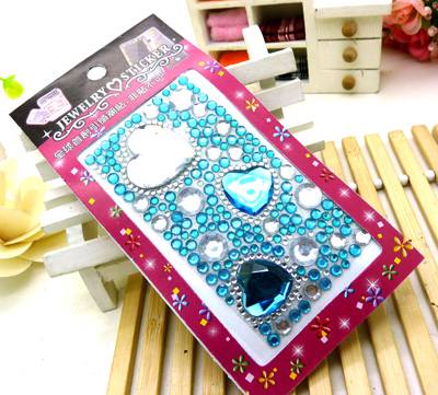 热卖 2013精品 3D手工贴钻 心形平底彩色水钻 全新 网购特色