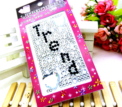 热卖 2013精品 手工甜美贴钻 心形平底彩色水钻 全新 网购特色