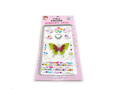 卡通情侣iphone4手机壳水钻手机壳贴钻材料包饰品手机蝴蝶水钻贴-卡通水钻贴纸