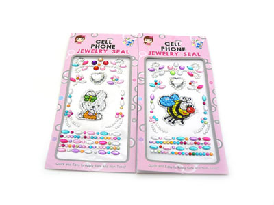 卡通情侣iphone4手机壳水钻手机壳贴钻材料包饰品手机蝴蝶水钻贴-卡通水钻贴纸