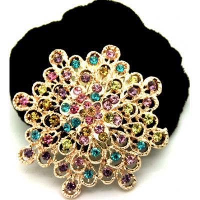 日韩版 优雅花朵发圈  镶钻合金头扣/发梳/头饰