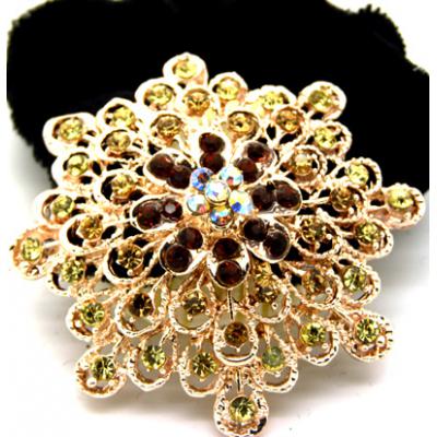 日韩版 优雅花朵发圈  镶钻合金头扣/发梳/头饰