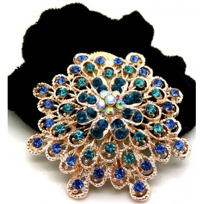 日韩版 优雅花朵发圈  镶钻合金头扣/发梳/头饰