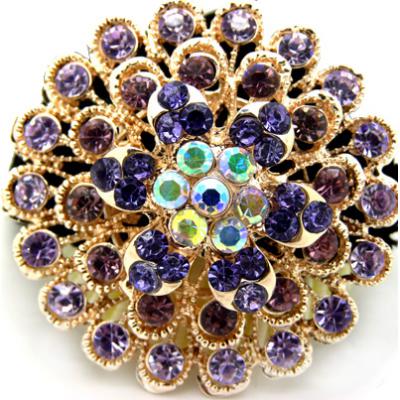 孔雀 镶钻绒布圈发饰/优雅花朵盘发发圈/发梳/发夹/头饰 精品发饰  发圈