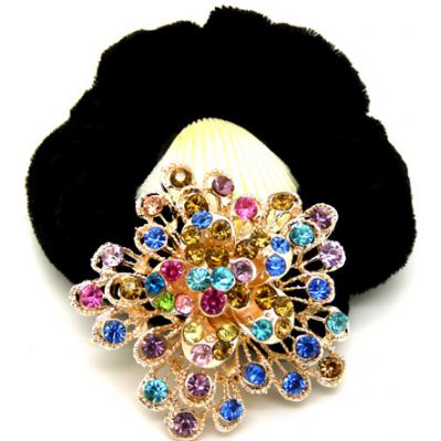 日韩版多层水钻合金头扣/发梳/发夹/头饰/精美发饰 镶钻绒布圈发饰